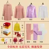 Conjunto Completo de Roupas de Luto de Lã para Mulheres Idosas, Conjunto Cerimonial de Sete Peças de Algodão Bordado de Alta Qualidade para Funerais