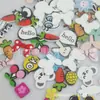 Variedad de hebillas planas opcionales sin agujero para impresión, accesorios de joyería de madera, manualidades, hebilla decorativa para muñeca