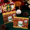 Tarjeta de Felicitación Navideña de Dibujos Animados Creativos Tarjeta de Agradecimiento de Navidad y Año Nuevo Mensaje de Bendición Tarjeta Pequeña Tarjeta de Agradecimiento para Regalo Transfronterizo