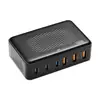 Modelo Popular Transfronterizo Cargador de Escritorio 100W Estándar Británico 3C3A Adecuado para Apple 16, Teléfonos Móviles Samsung, Laptops, Carga Rápida Multi-Puerto Gan