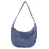 Bolsa Feminina Popular Transfronteiriça, Moderna e Versátil, Bolsa de Ombro Feminina Leve de Nylon, Bolsa Dumpling Lisa Simples para o Dia a Dia