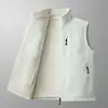 Chaleco Outdoor para Hombre de Doble Cara con Forro de Polar, Otoño/Invierno, Cuello Alto, Impermeable, Resistente al Desgaste, Multibolsillos, Chaleco de Fotografía