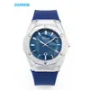 Denvosi Reloj de Pulsera de Cuarzo Octagonal Personalizado para Hombres con Correa de Silicona, Resistente al Agua, con Fecha, Superventas Transfronterizo para Hombres