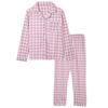 Pijama Nuevo 2021 para Mujer Otoño e Invierno Manga Larga Solapa Cárdigan Conjunto de Pantalones Talla Grande Ropa de Casa Una Pieza Delgado