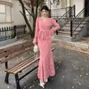 Conjunto de Top de Renda Elegante com Saia Midi Cauda de Peixe Ajustada, Camisa Básica Estilosa na Cor Roxa, Novidade Outono 2026