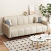 Sofá Pequeño para Apartamento Sala de Estar Apartamento de Alquiler Tienda de Ropa Dormitorio Estilo Crema Doble Sencillo Plegable Tela Doble Uso