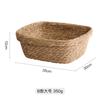 Cesta de Almacenamiento de Bambú Tejido con Paja de Ratán Organizador de Escritorio Estilo Japonés para Baño Caja para Snacks Cesta de Almacenamiento Cesto para Ropa Sucia
