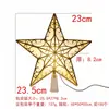 Estrella de Punta para Árbol de Navidad Luminosa de Plástico Transparente 15cm21cm Luz Cálida Parpadeo de Colores Decoración de Punta para Árbol de Navidad Estrella de Cinco Puntas