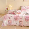 2026 Novo Modelo Classe A Amigo do Bebê Alta Gramatura Fleece Bolha Fleece Leite Estampado Lençol de Cama Peça Única Inverno Quente Pelúcia
