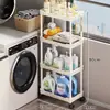 Estantería estrecha de pie para baño, estante de almacenamiento multicapa para cosméticos, estante de almacenamiento para el hogar, carrito de bocadillos