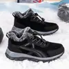 Sapatos de Algodão Quentes de Inverno para Homens Idosos, Espessados com Lã, Adequados para Pais de Meia-Idade e Idosos, Botas de Neve para Exterior