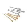 Accesorios para Aretes al por Mayor Chapado en Oro de 14K Lava Líquida Colgante Largo Charms para Aretes DIY Piezas de Joyería