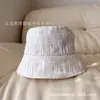 Chegada Nova da Primavera Chapéu de Pescador Xadrez Plissado Seersucker Chapéu de Sol com Aba Chapéu de Sol com Proteção Solar Respirável Estilo Japonês Feminino