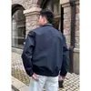 Nova coleção de primavera e outono: jaqueta da moda, de alta qualidade, estilo desconstruído com gola estilosa, perfeita para homens, oferecendo um visual moderno e descolado, e versátil o suficiente para ser combinada com vários looks; uma peça de outer wear de cor sólida