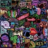 50 Novos Adesivos Cartoon Ins Neon Personalizados Decorativos para Mala Caderno Guitarra Adesivos Impermeáveis Removíveis