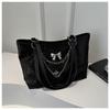 Bolso Texturizado de Gran Capacidad para Mujer 2024 Nueva Moda Cadena Casual Mariposa Estilista Hombro Axila Mano Tote Bag