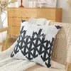 Nova Fronha Jacquard Tecida Dupla Face com Padrão de Flecha Geométrica, Fronha para Almofada de Sofá, Capa de Almofada para Cabeceira Estilo Americano Venda por Atacado