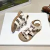 Sandálias Romanas Sapatos de Princesa Tecidos para Meninas Lolita Laço Tendência Verão 2026 Sandálias de Bico Aberto Moda Novo Estilo