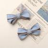 Moda Coreana Fresco Azul Claro Lazo Asimétrico DIY Accesorios para el Cabello Hechos a Mano Broche Zapatos Calcetines Bolsas Accesorios