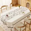 Mantel Ovalado, Impermeable, Resistente al Aceite, No Requiere Lavado, Anti-Quemaduras, Lujo Ligero, Sensación de Alta Gama, Mantel Redondo Plegable para el Hogar