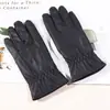 Guantes de Cuero para Hombre con Patrón de Ciervo, Forro de Felpa, Engrosados para Ciclismo, Compatibles con Pantalla Táctil, Guantes Térmicos para Hombre, Al Por Mayor, En Stock