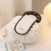 Bolsa de Cosméticos Preguiçosa Feminina Portátil Grande Capacidade Bolsa de Armazenamento de Viagem Cordão Beat Produtos de Cuidados com a Pele Bolsa de Lavar Caixa Caixa Couro