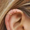 Conjunto de clips para oreja europeos y americanos transfronterizos, juego de 5 piezas, personalidad creativa, doble C, cartílago, en forma de U, pendientes de doble capa