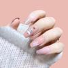 Exportación Transfronteriza Nueva Serie de Copos de Nieve Navideños Parche Acabado para Uñas Set de Uñas Postizas Uñas Portátiles