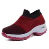 Zapatos de mujer talla grande para Primavera y Otoño 2020 con amortiguación de aire, zapatillas tejidas tipo calcetín, zapatos slip-on, zapatos de moda tipo mecedora, zapatos casuales, zapatos tipo calcetín