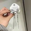 Clip de Oreja de Mariposa Exquisito de Lujo Ligero con Borla Sin Agujeros en las Orejas Diseño de Nicho Elegante Clip Largo para Hélice de Oreja Colgante de Oreja Accesorios para Orejas