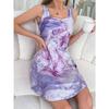 2026 Top sin mangas con estampado irregular sexy y llamativo para mujer, estilo europeo y americano, transfronterizo, con cuello en U, Vestido de verano