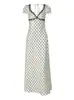 Vestido de Bolinhas de Design de Nicho Estilo Puramente Francês para Mulheres, Novo Vestido Longo Bodycon Sem Mangas com Acabamento em Renda de Verão
