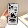 Caixa Gato-Temática Acrílico Duas em Uma Capa para iPhone 17 Adequada para iPhone 16 Pro Max, Capa Protetora Anti-Queda