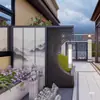 Meia-Lua de Aço Inoxidável Novo Estilo Chinês Paisagem Parede Tela em Forma de Lua Grelha de Partição de Metal para Ladrilho de Pátio de Villa