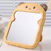 Espejo de Maquillaje Lindo para el Hogar, Espejo de Tocador Montado en la Pared con Orejas de Gato, Espejo de Plástico Grande Plegable de Escritorio para Niños