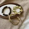 Novo Bracelete Geométrico Irregular Vintage em Acrílico, Design de Moda de Nicho, Joia Feminina Única e na Moda