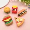 Expresión Artificial Creativa Papas Fritas Hamburguesa Juguete de Comida Colgante Hecho a Mano DIY Cadena para Teléfono Móvil Llavero Regalo para Evento