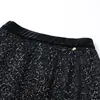 Falda de Lentejuelas para Mujer 2026 Otoño Nuevo Estilo Coreano Cintura Alta Adelgazante Bodycon Falda Corta de Línea A con Detalle Brillante Pesado