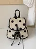 Mochila de Lunares de Alto Valor Estético para Mujer Modelo Nuevo 2026 Mochila Escolar de Gran Capacidad para Estudiantes de Secundaria y Preparatoria Estudiantes Universitarios Mochila para el Trabajo