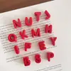Cuentas de Letras Color Macron Acrílico Agujero Grande Cuerda para Teléfono Móvil Calzado Casual con Cuentas Letras Inglesas Accesorios de Cadena para Teléfono Móvil