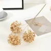 Flor de Eucalipto Dorada Simulada Hoja de Oro Cubo de Arreglo de Boda Arreglo Floral Adornos Cubo para Sostener Flor de Festival de Primavera