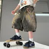 Conjunto de Manga Corta para Niños Verano Bloque de Color Rayas Nuevo Estilo 2026 Camiseta Holgada de Moda para Niño Ropa de Verano para Niños Top
