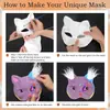 Fantasia de Máscara de Gato DIY Fantasia de Brinquedo de Máscara de Gato Caseira Fantasia de Máscara para Festa de Halloween Carnaval