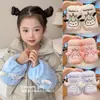 Fundas de Manga para Niños Sanrio para Otoño e Invierno, Fundas de Manga Cálidas Bordadas de Dibujos Animados Anti-Suciedad, Mangas Protectoras para Bebé, Fundas de Manga Lindas Estilo Coreano