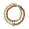 Pulsera de Loto y Jade Hetian para Mujer, Jadeíta, Pulsera de Sándalo Lao Shan, Cuentas Budistas de Madera Multivuelta, Estilo Chino Retro