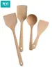 Espátula de madera antiadherente espátula especial madera sin barnizar espátula para saltear cuchara para arroz cuchara para sopa de haya cocina