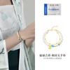 Pulseira de Prata de Lei S925 Turquesa de Fujian e Guangdong Cabacinha Fulu Feminina DIY Feita à Mão Contas de Jade Hetian Estilo Nacional High-End