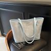 Moda Retrô Bolsa Grande Bolsa Feminina 2025 Nova Bolsa Transversal de Ombro Único Bolsa Tote de Axila de Grande Capacidade Bolsa para Aula/Trabalho
