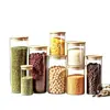 Recipientes de vidro herméticos de grau alimentício para uso doméstico, adequados para armazenar chá, grãos e lanches.; garrafas transparentes vazias para organizar e armazenar itens