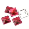 Resina Cuadrado Cosido a Mano Pedrería Fondo Plano Doble Agujero Hebilla Plana Piedras Cosidas a Mano Decoración de Ropa DIY Accesorios de Joyería con Pedrería